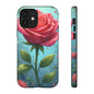 Floral Phone Case, Tough Cases with Elegant Rose Design, Stylish iPhone Cover, Rose Flower Gift for Nature Lovers, Unique Mobile Accessories