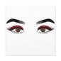 Red Lashes Wall Art Canvas — Glam Eyes Makeup Decor