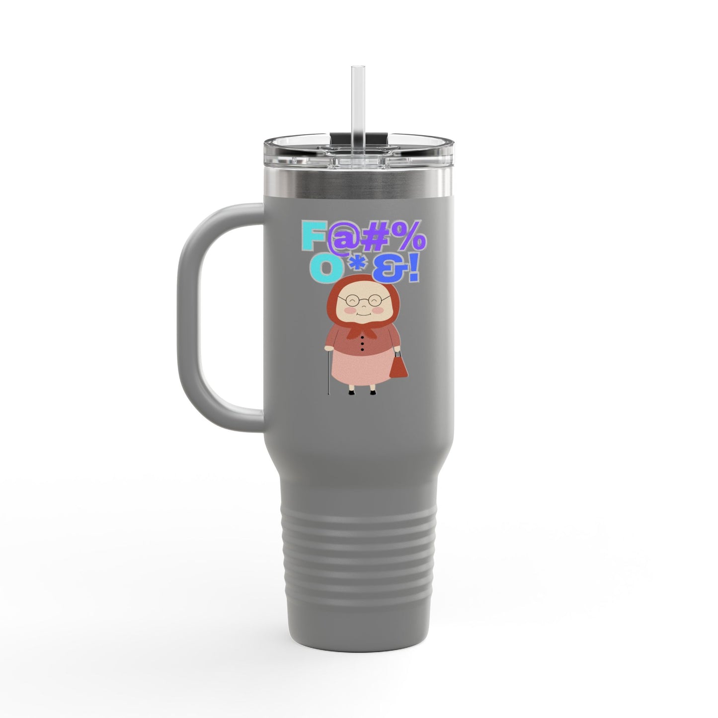 Funny Insulated Travel Mug, 40oz - Hilarious Grandma Design, Perfect Gift for Coffee Lovers, Road Trips, Birthdays, Everyday Use