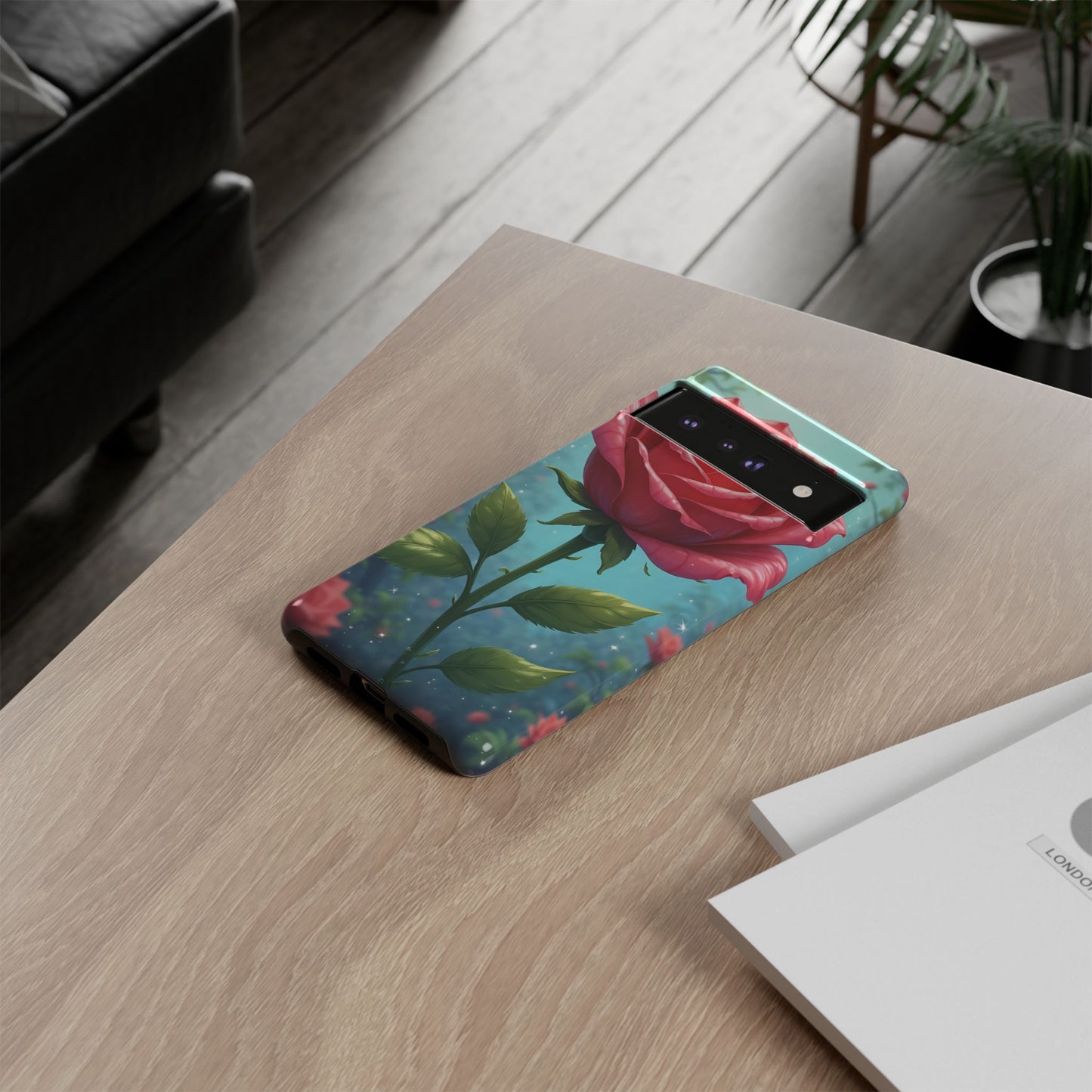 Floral Phone Case, Tough Cases with Elegant Rose Design, Stylish iPhone Cover, Rose Flower Gift for Nature Lovers, Unique Mobile Accessories