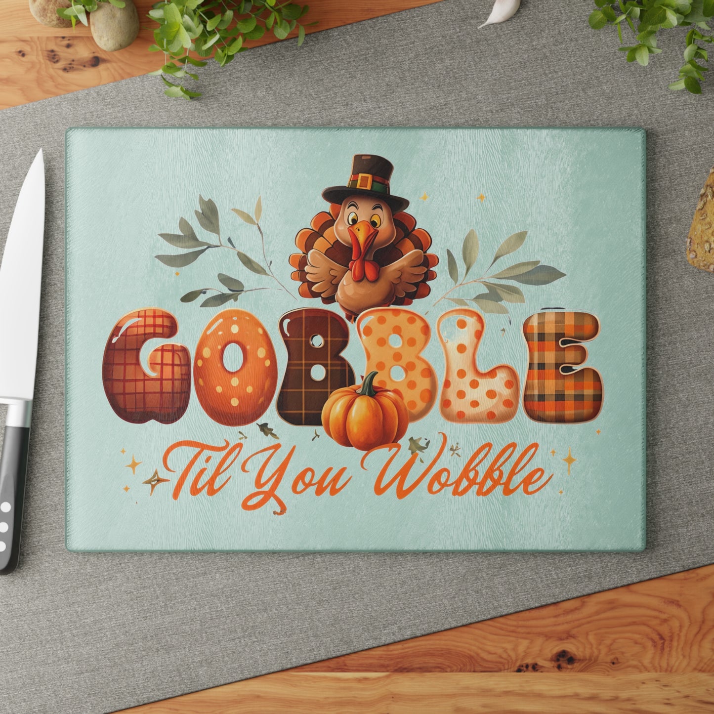 Thanksgiving Gobble Cutting Board