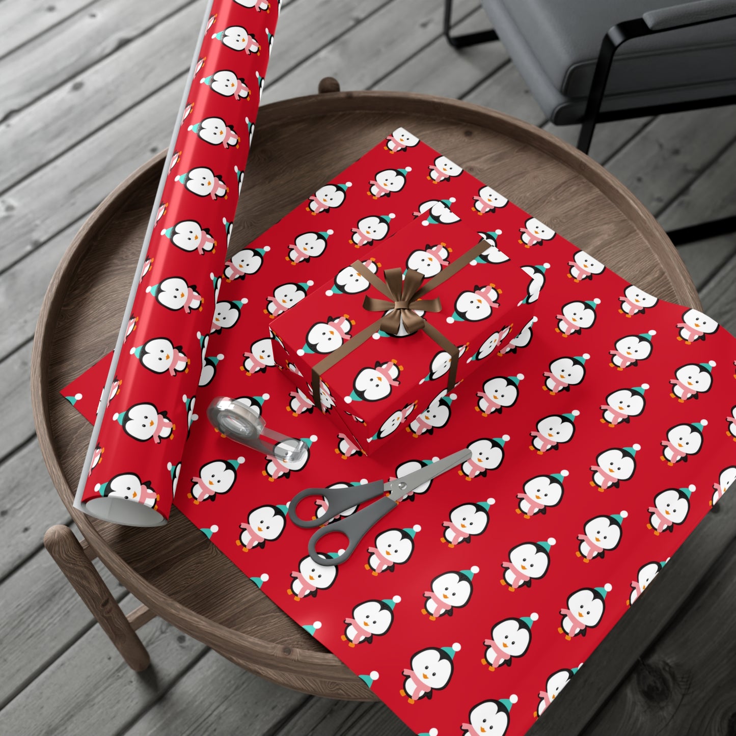 Festive Gift Wrap Papers, Holiday Wrapping Paper, Christmas Gift Wrap, Cute Penguin Design, Eco-Friendly Gift Wrap