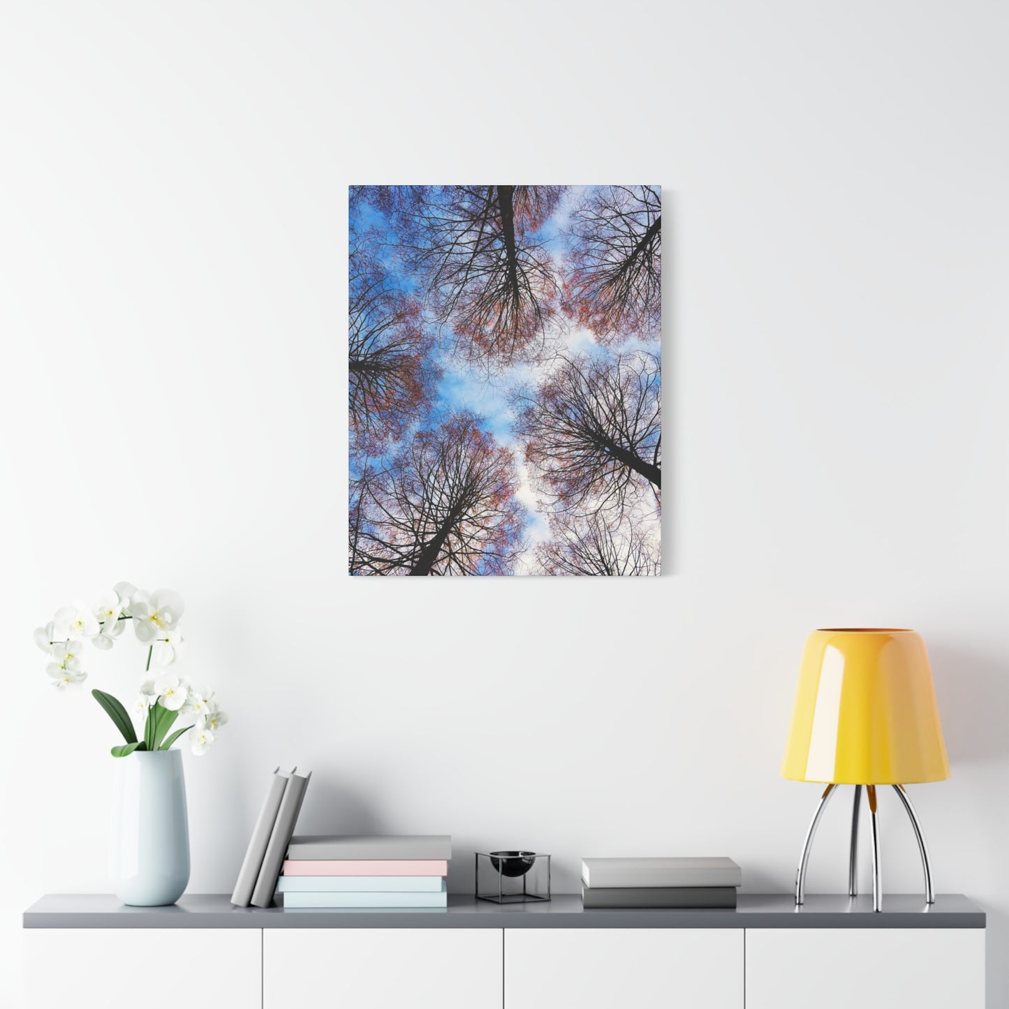 Winter Tree Canopy Matte Canvas Wall Art — Stretched 1.25"
