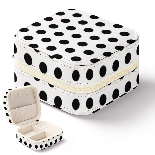 Box Organizer for Jewelry Black Dots