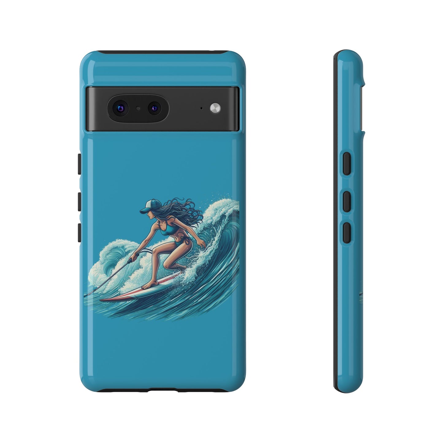 Surfing Phone Case, Coastal Vibes Phone Cover, Tough Cases for Beach Lovers, Ocean Art Phone Accessories, Summer Gift Idea