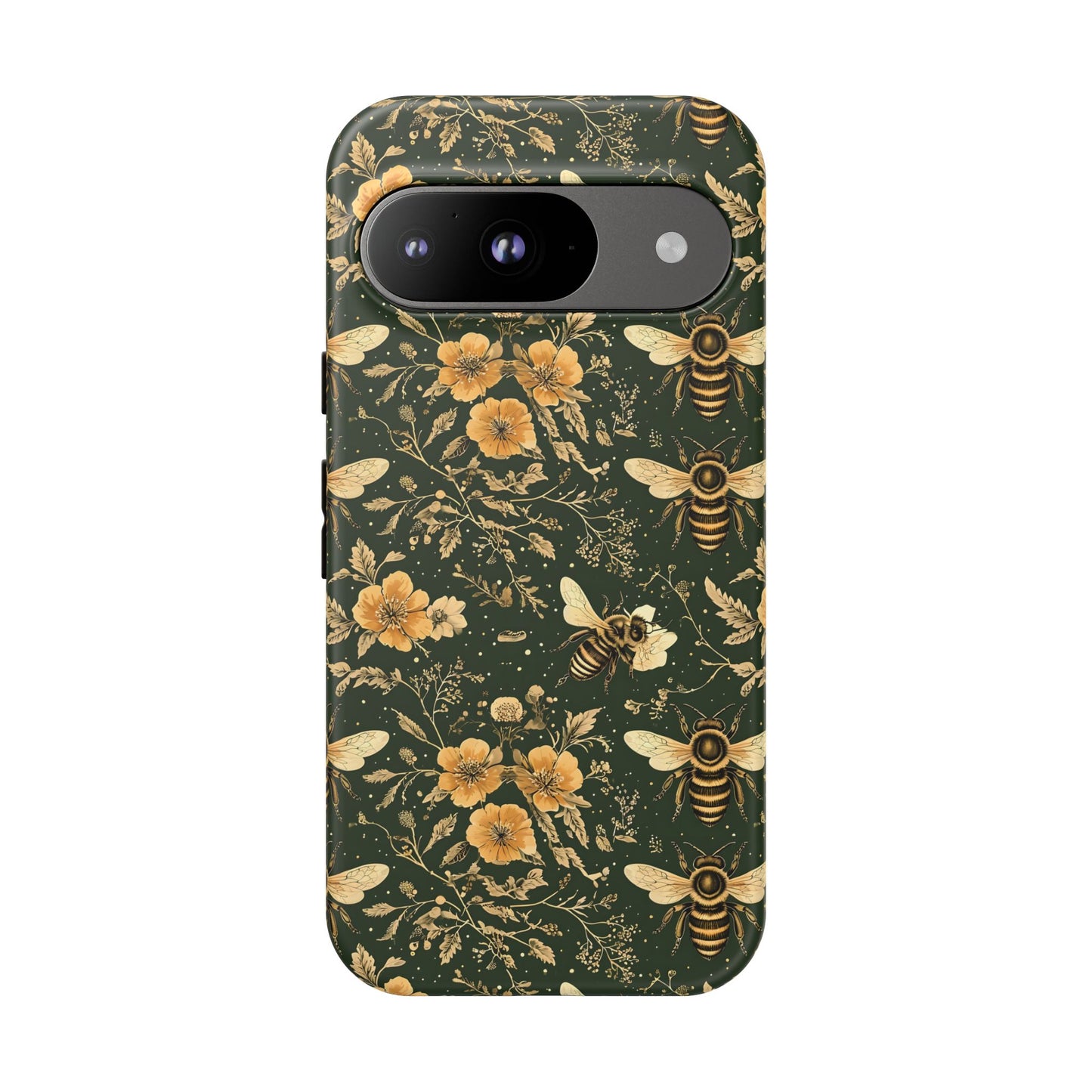 Nature-Inspired Phone Case, Tough Cases for Nature Lovers, Floral Bee Design, Eco-Friendly Gift, Summer Vibes, Trendy Phone Accessory,