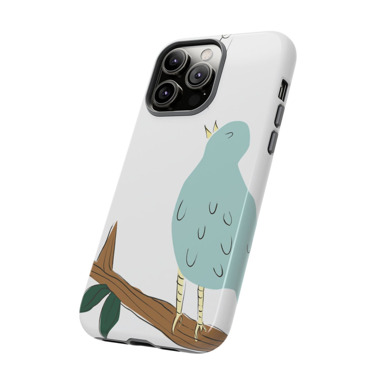 Birdsong Phone Case — Cute Blue Bird on Branch Protective Case