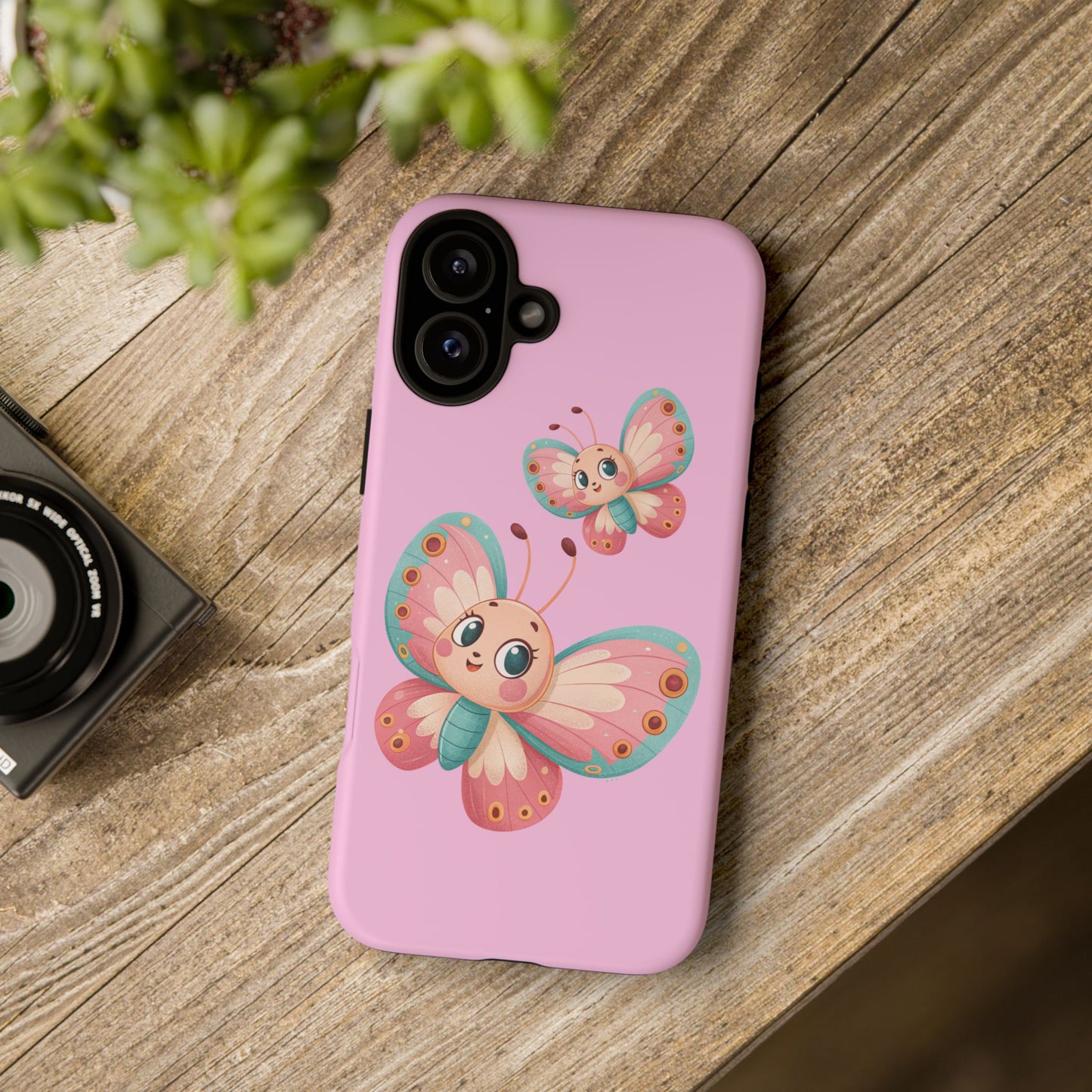 Cute Butterfly Phone Case, Tough Phone Cover, Girly Phone Accessory, Unique Gift for Her, Kids Phone Case, Floral Design Case