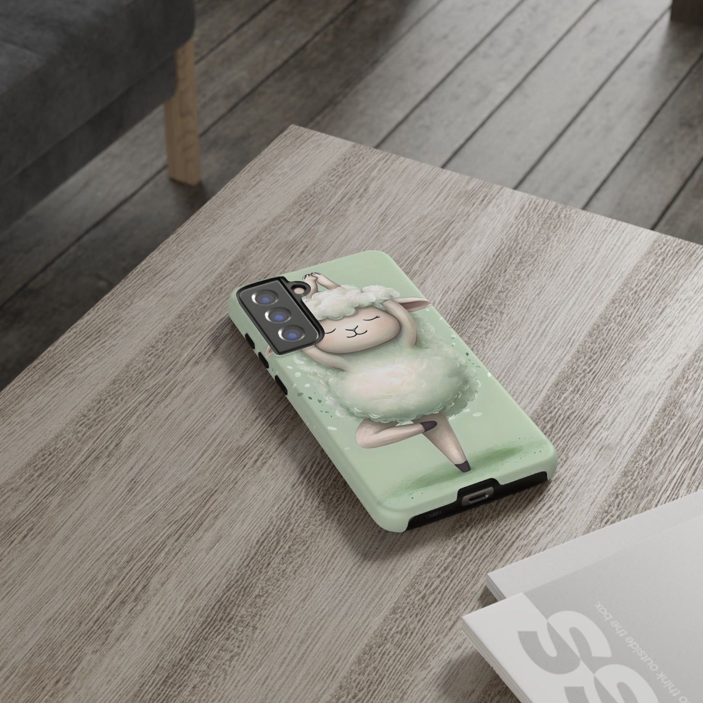 Cute Yoga Sheep Phone Case — Pastel Lamb Ballerina Protective Cover