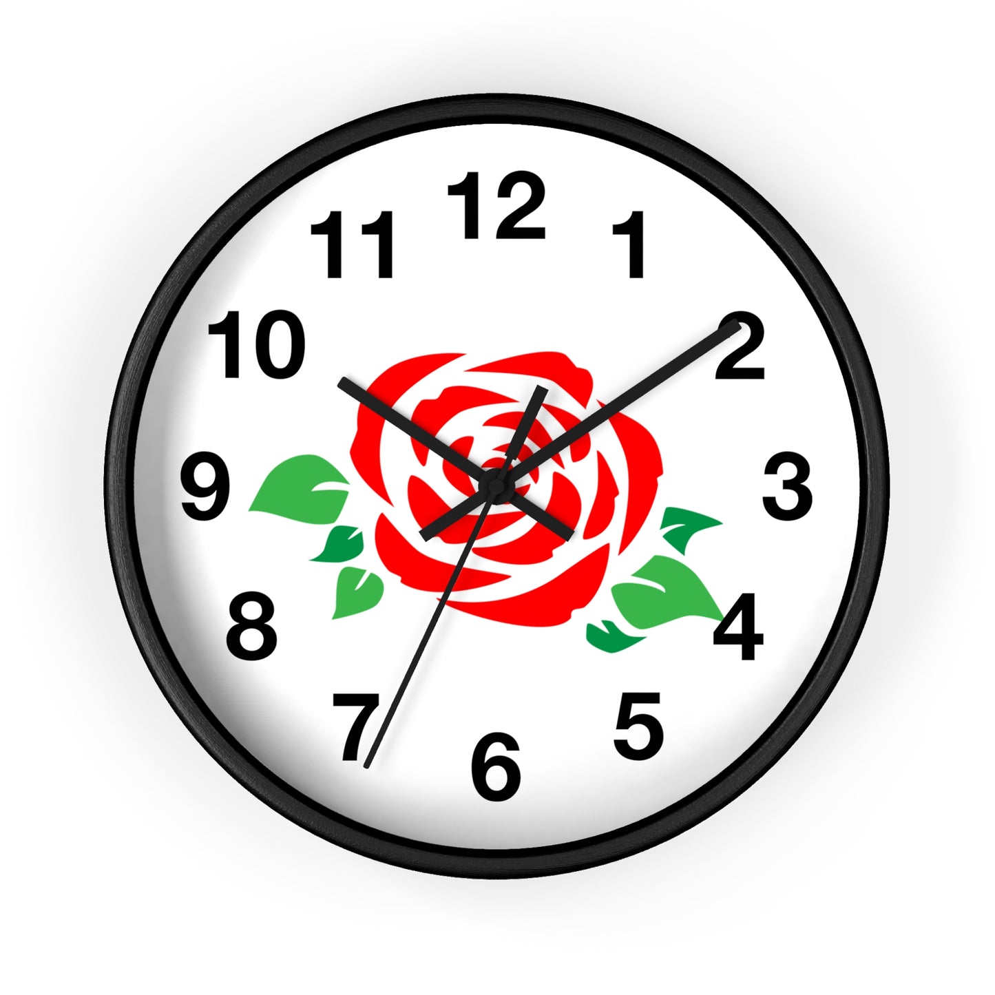 Rose Floral Wall Clock | Elegant Home Décor, Gift for Flower Lovers, Timeless Design, Spring Decor, Birthday Gift