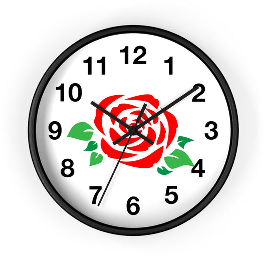 Rose Floral Wall Clock | Elegant Home Décor, Gift for Flower Lovers, Timeless Design, Spring Decor, Birthday Gift