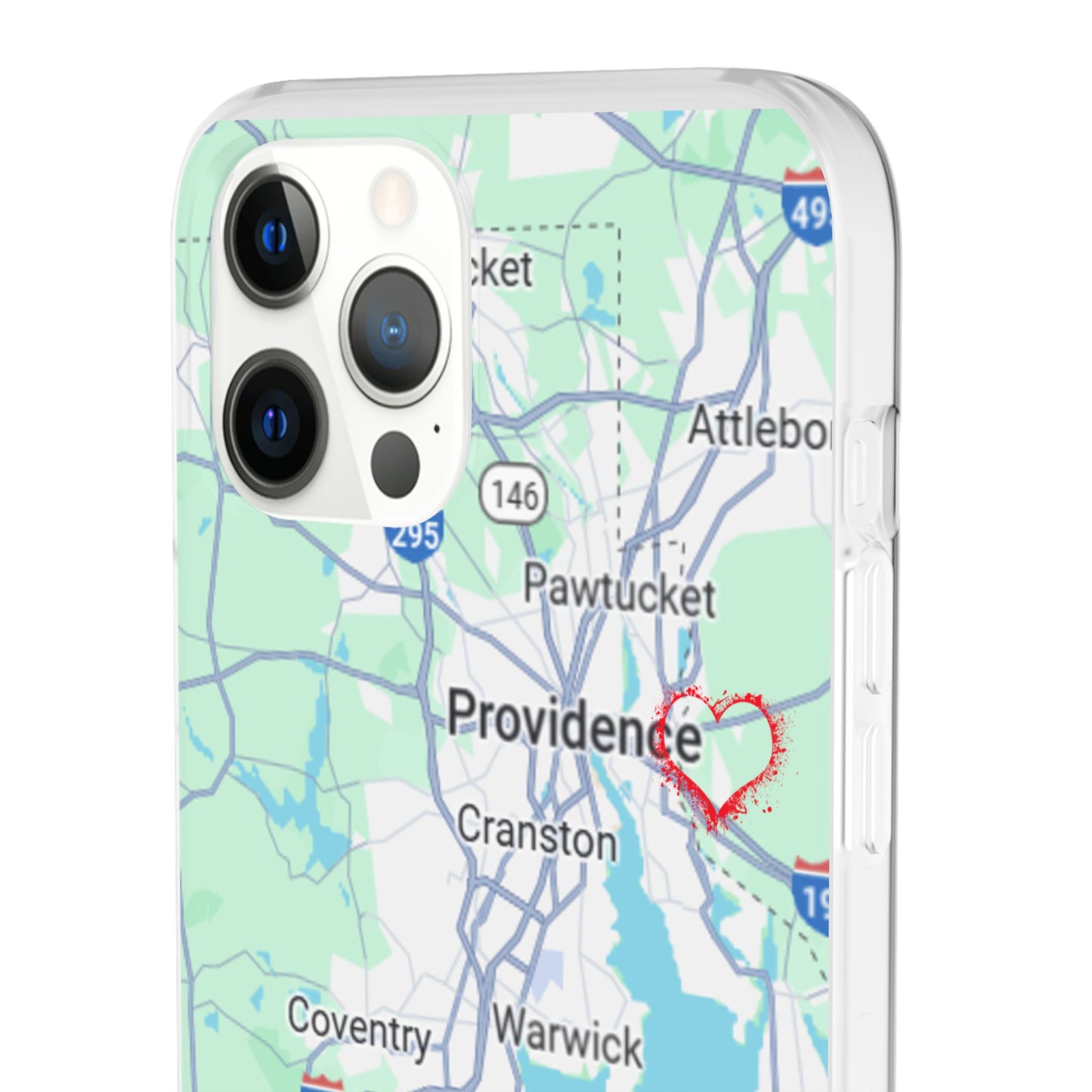 Providence Heart Map Phone Case - Custom Flexible Smartphone Protector, Gift for Her, Map Lover's Accessory, Personalized Case, Travel [...]
