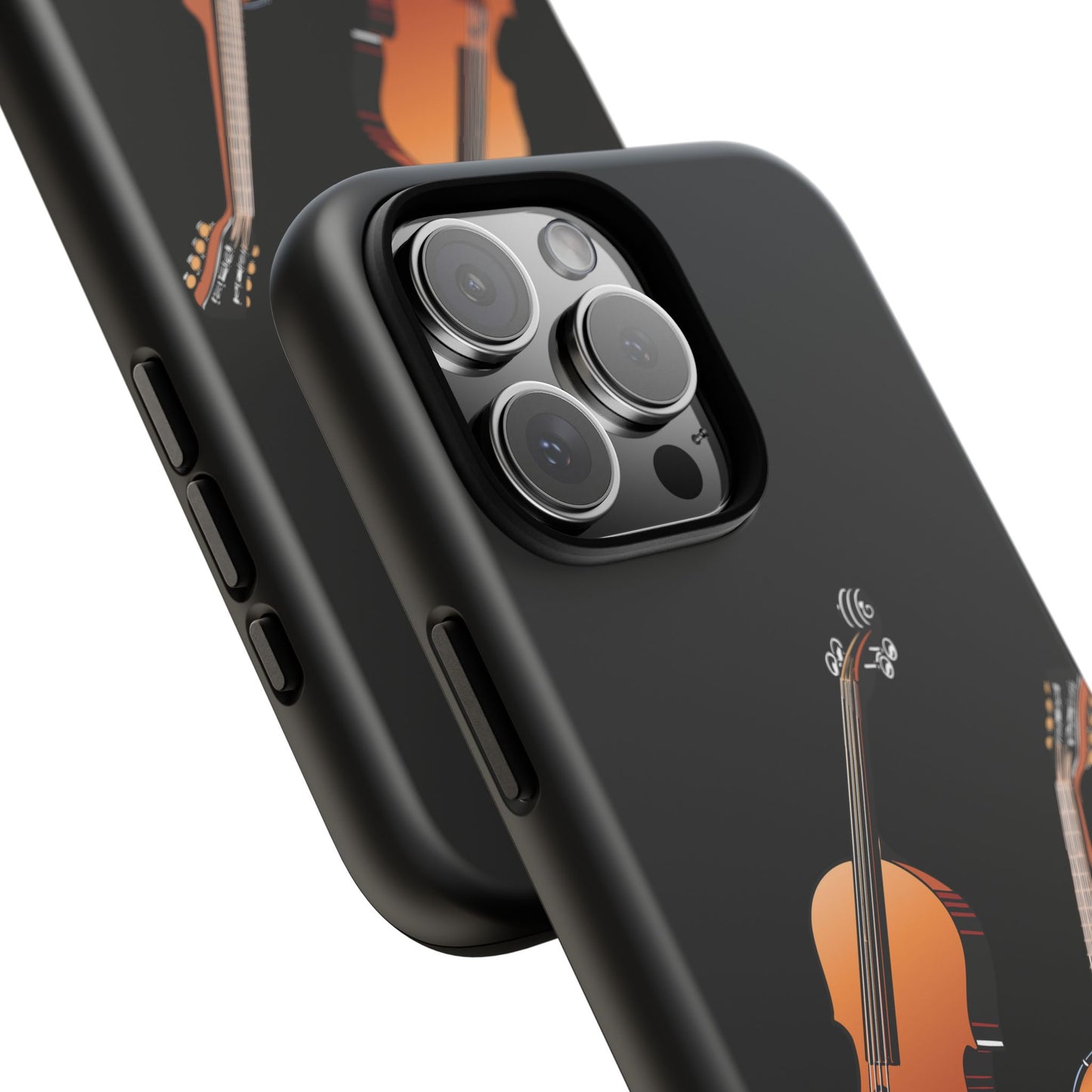 Musical Instrument Phone Case - Violin & Banjo Design, Music Lover Gift, Unique Phone Cover, Holiday Gift, Durable Tough Cases