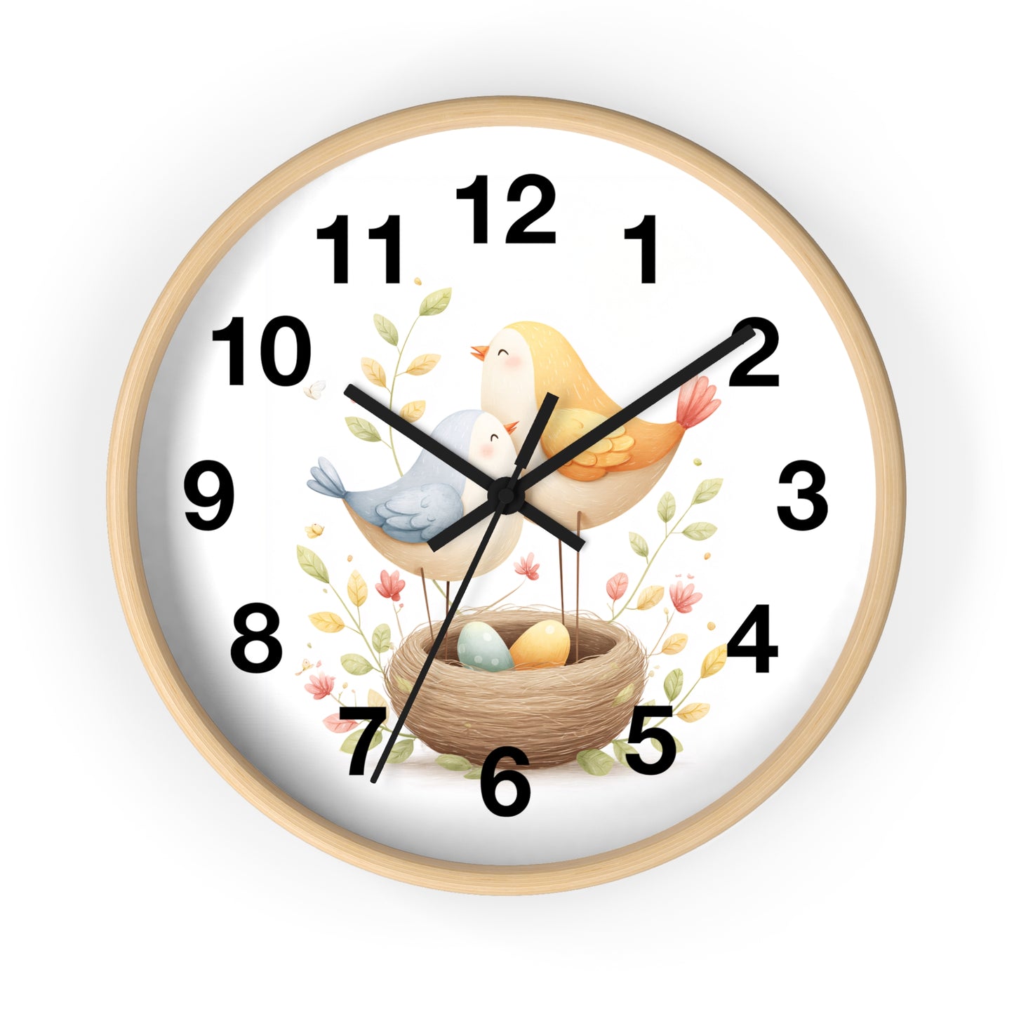 Charming Bird Nest Wall Clock | Nature-Inspired Decor, Gift for Bird Lovers, Home Decoration, Springtime Gift, Unique Wall Art