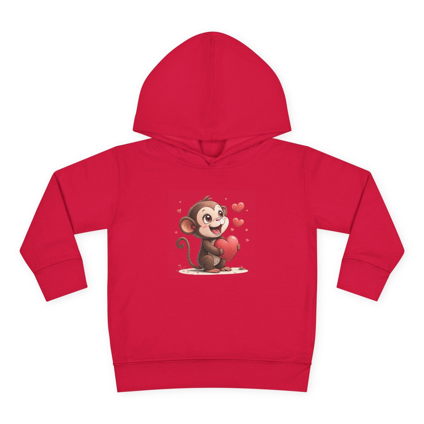 Adorable Toddler Monkey Love Hoodie, Birthday Gift, Kids Pullover, Baby Shower Gift, Cute Fleece Sweatshirt