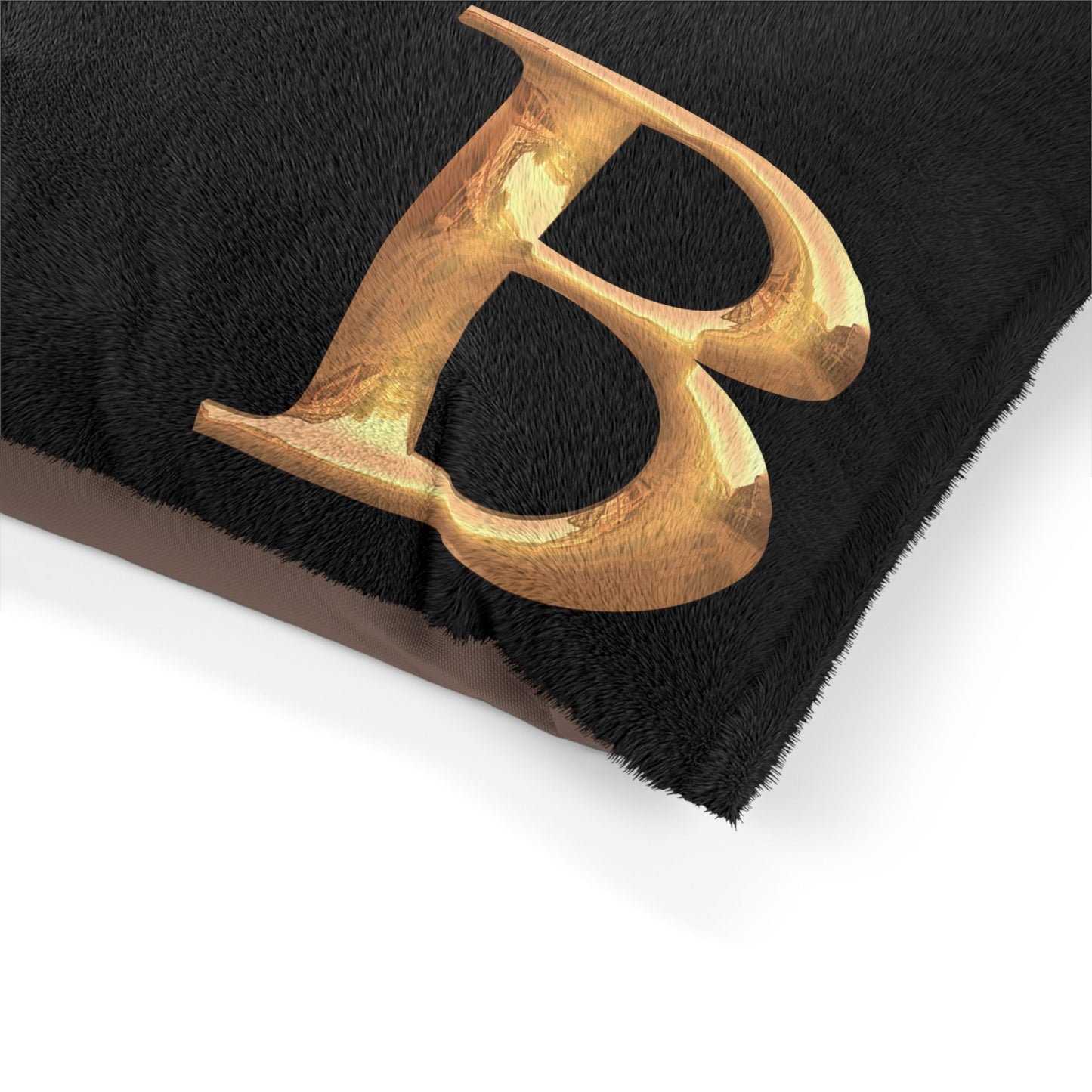 Personalized Pet Bed with Gold Letter Design, Cozy Dog Bed, Custom Cat Bed, Comfy Pet Mattress, Pet Gift for Dog Lovers