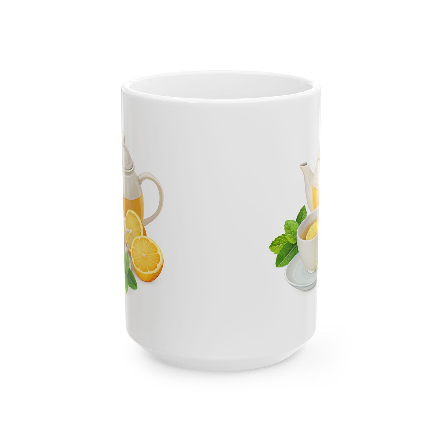 Citrus Delight Ceramic Mug - Refreshing Lemonade Design, Perfect for Tea Lovers, Kitchen Decor, Gift for Friends, Summer Sips
