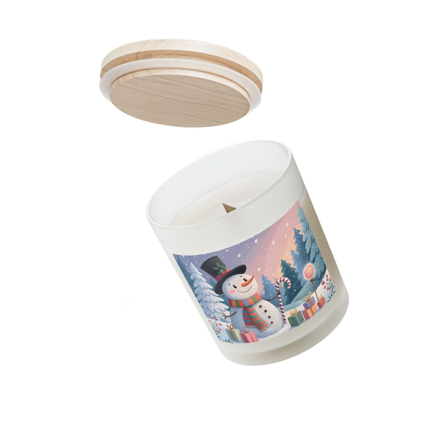 Festive Snowman Candle, Winter Home Decor, Holiday Gift Idea, Christmas Candle, Cozy Room Atmosphere, Seasonal Scent