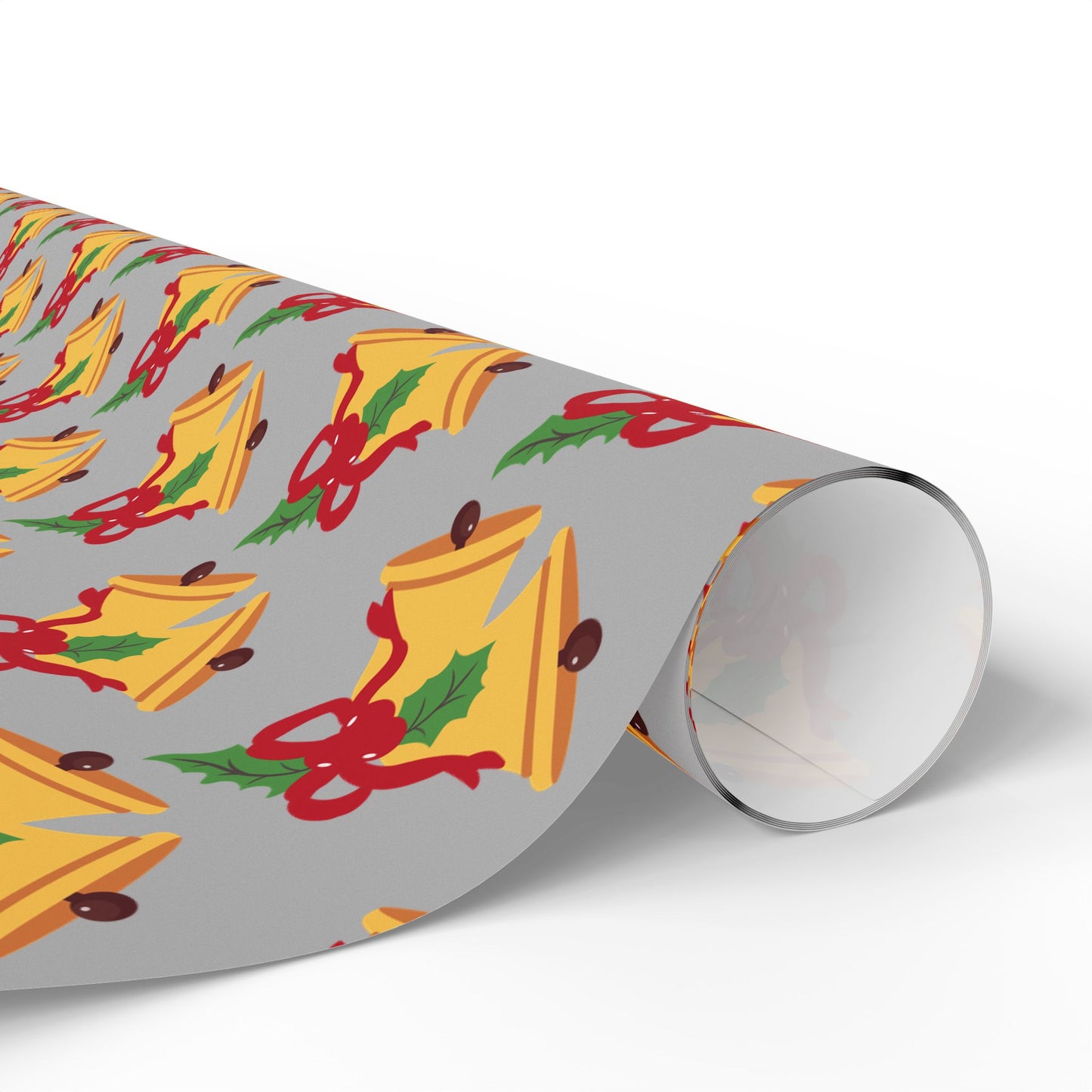 Holiday Bell Pattern Wrapping Paper — Festive Christmas Gift Wrap Roll
