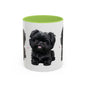 Cute Pug Accent Coffee Mug, Pet Lover Gift, Coffee Cup, Dog Mom Mug, Black Dog Ceramic Mug