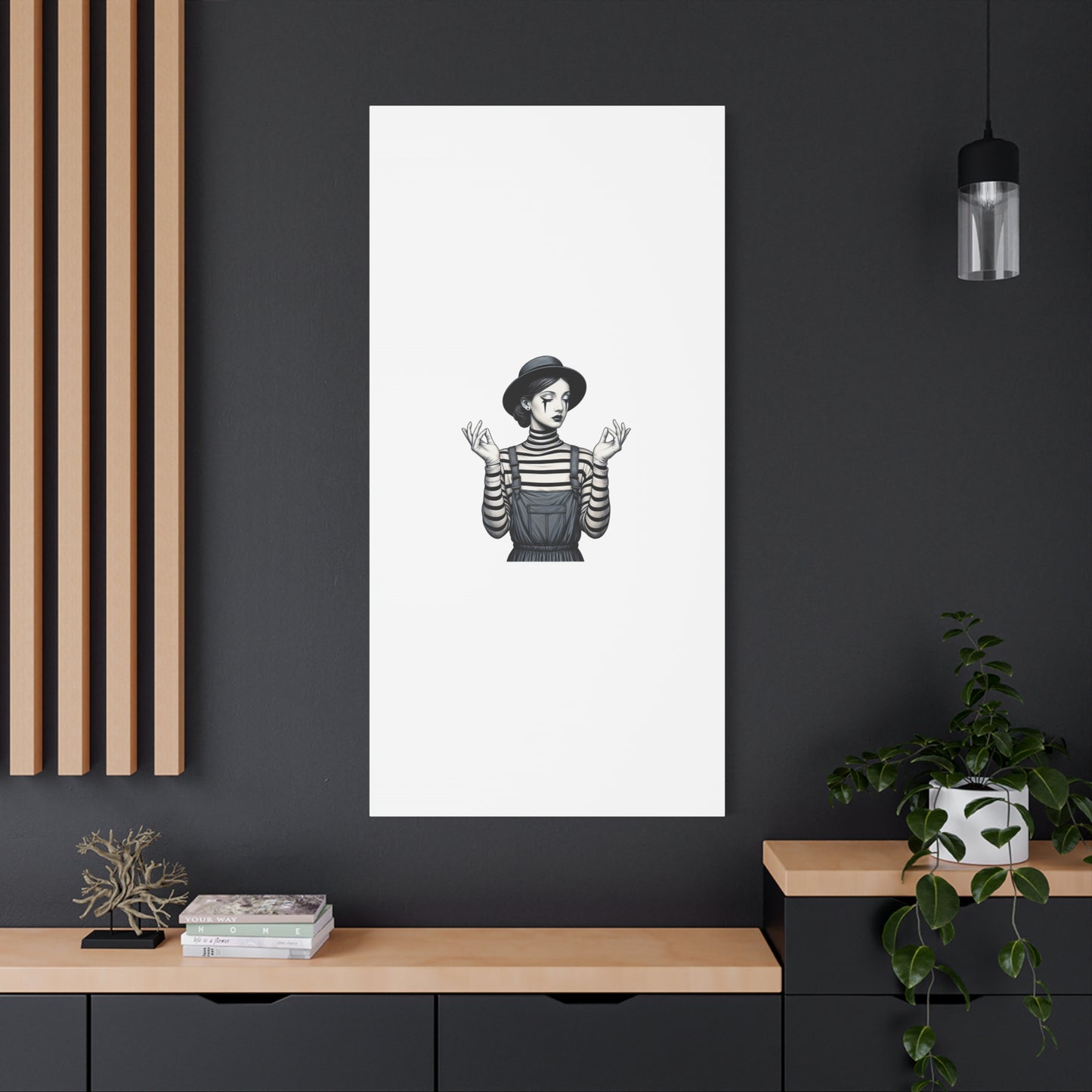 Meditative Striped Canvas Wall Art | Modern Boho Decor, Gift for Art Lovers, Minimalist Home Accent, Gallery Wall Art