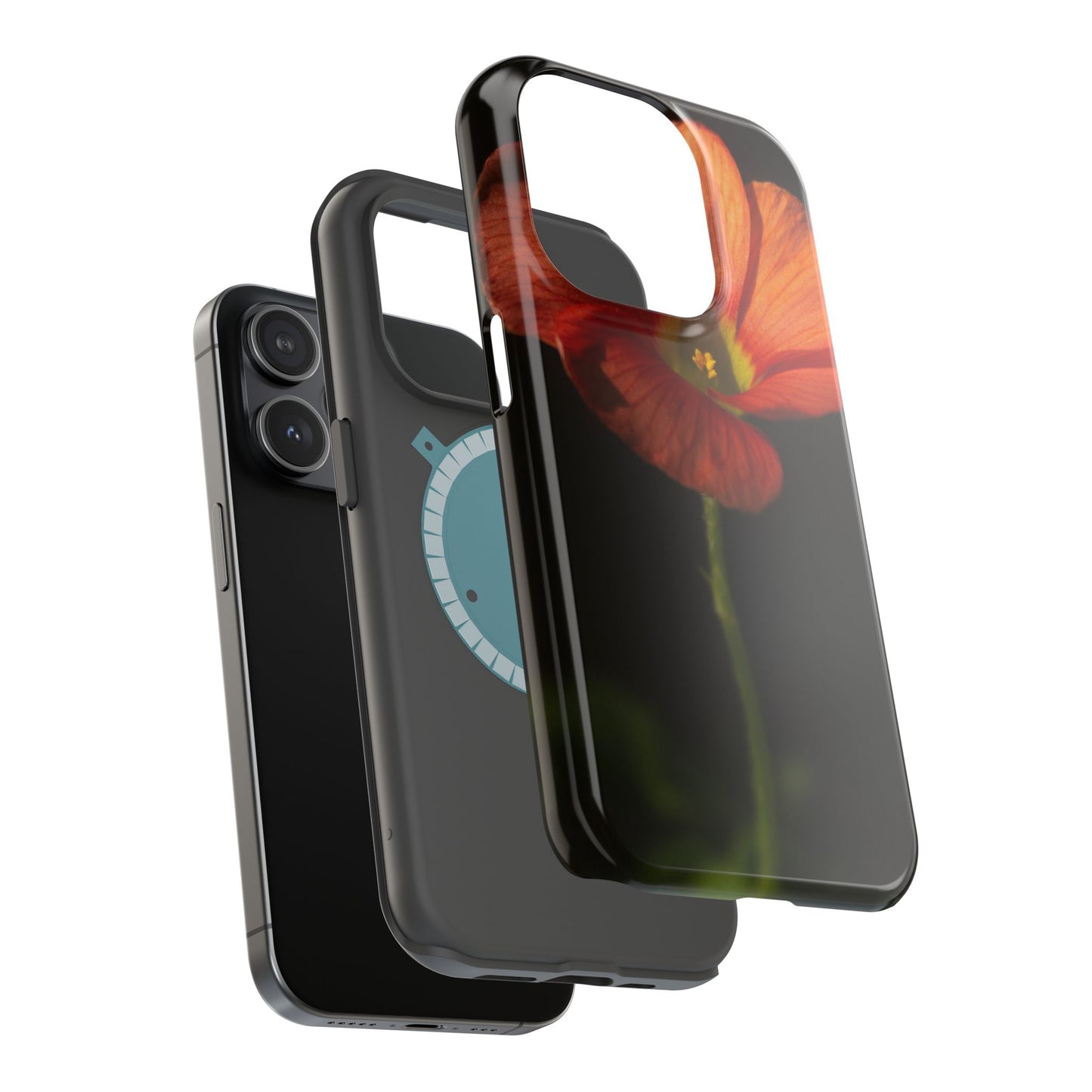 Poppy Bloom Magnetic Impact Phone Case — Slim Protective Floral Design