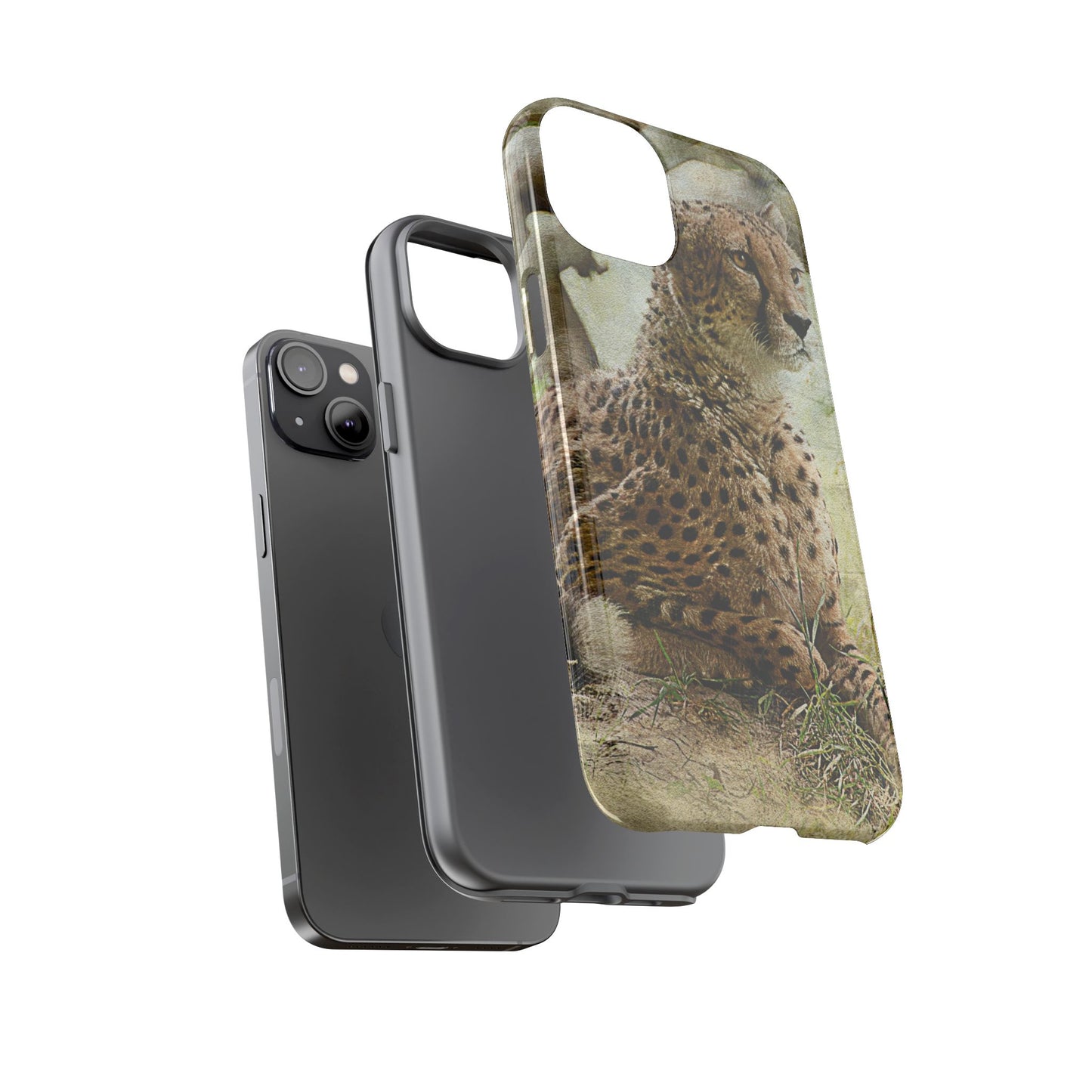 Cheetah Phone Case, Tough Cases, Animal Lover Gift, Wildlife Protection, Eco-Friendly Mobile Cover, Unique Phone Accessory