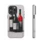 Wine Lover's Phone Case, Tough Phone Cover, Artistic Wine Design, Gift for Wine Enthusiasts, Customizable Case, Unique Wine Art
