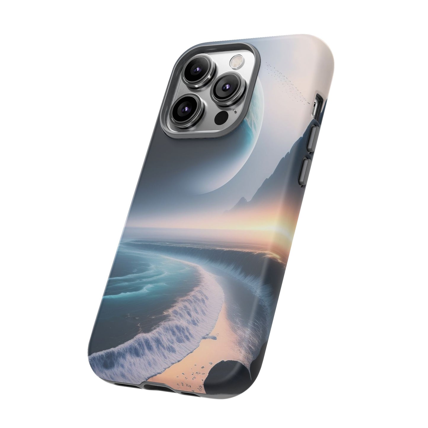 Galaxy Ocean Phone Case — Surreal Planet Beach Tough Case
