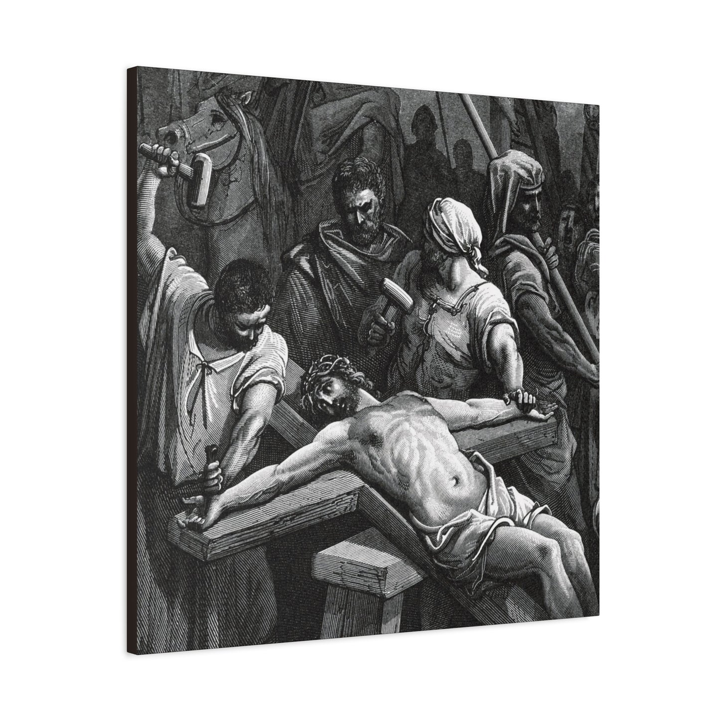 Crucifixion Art Matte Canvas Print – Stretched Religious Wall Decor
