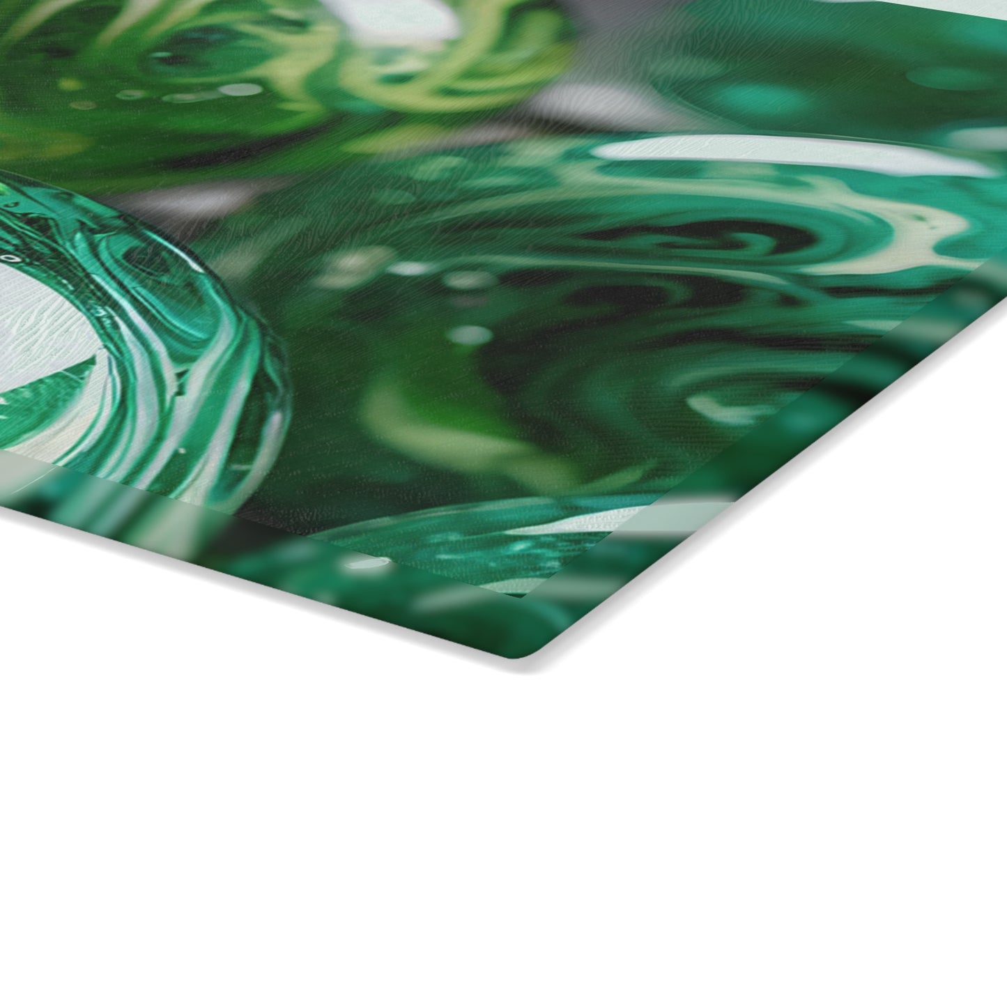 Artistic Glass Cutting Board with Marble Effect, Home Decor, Kitchen Gif