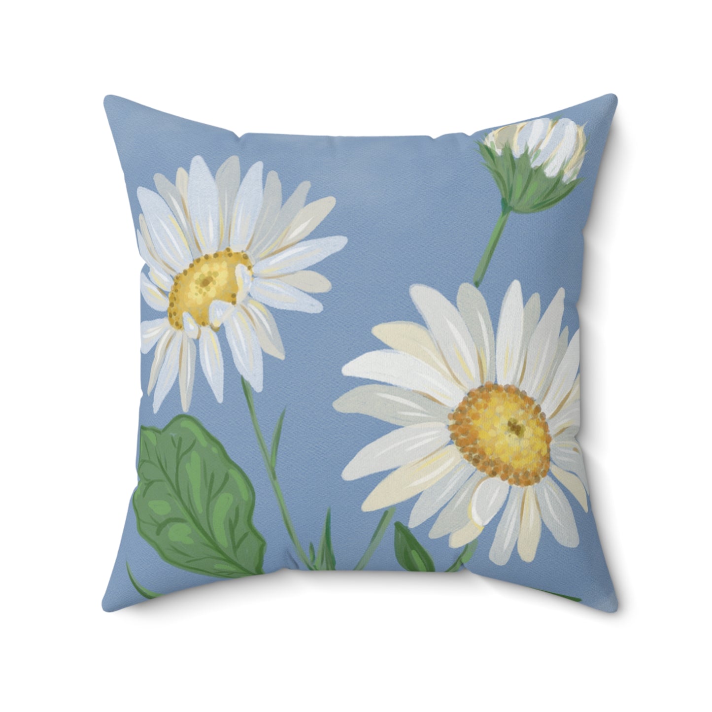 Daisy Floral Throw Pillow, Cozy Home Decor, Boho Chic Cushion,  Living Room Accent