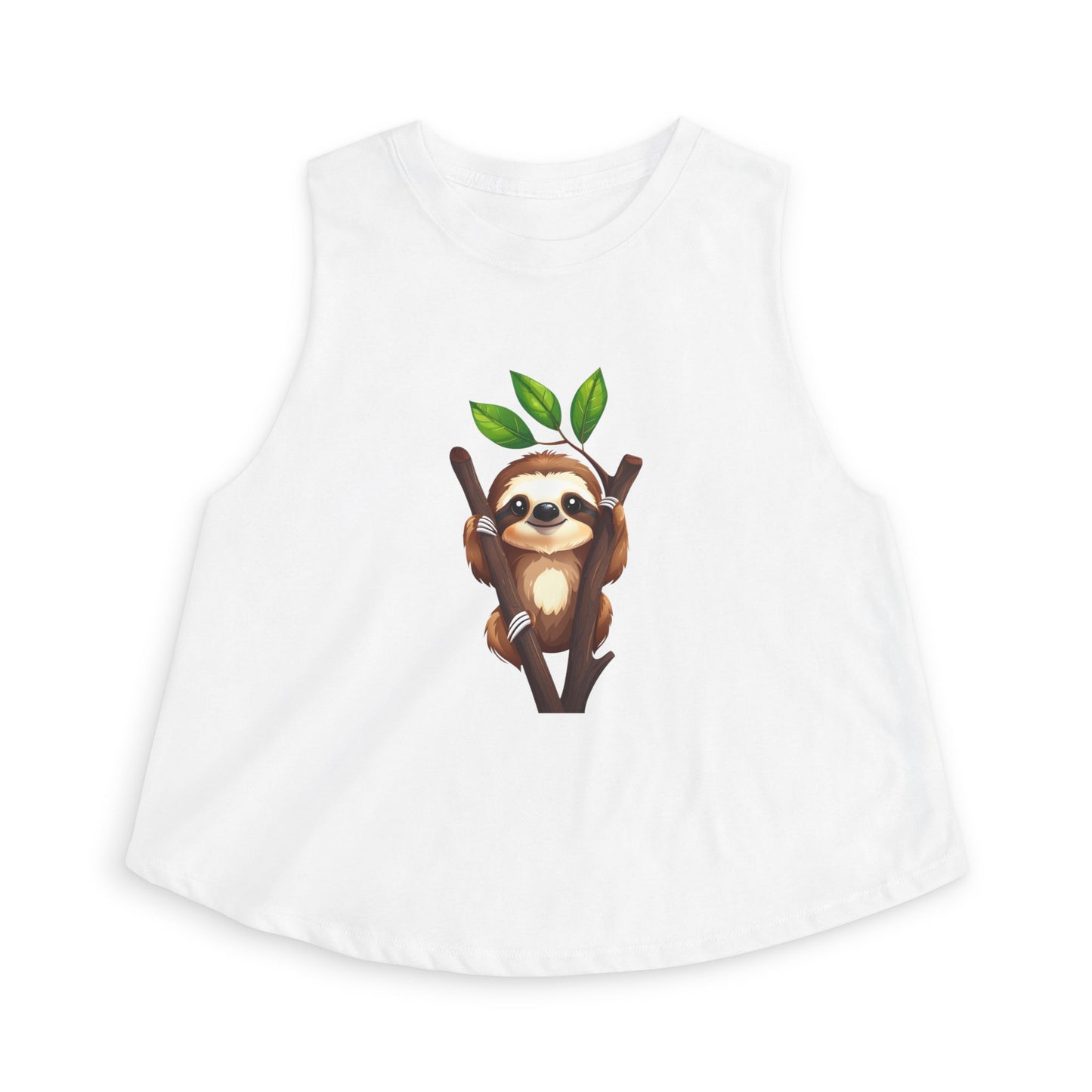 Sloth Hanging Cute Graphic Crop Top