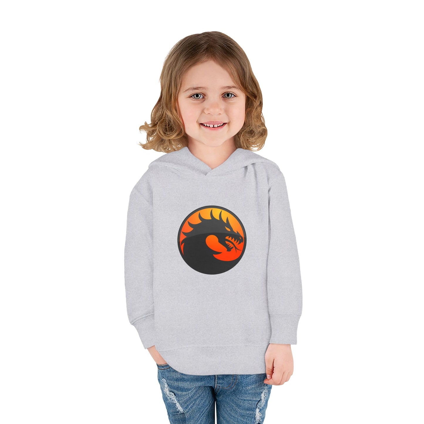 Toddler Fleece Hoodie with Dragon Design, Cozy Kids Pullover, Perfect for Playtime, Birthday Gift, Halloween Costume, Dragon Lover Apparel