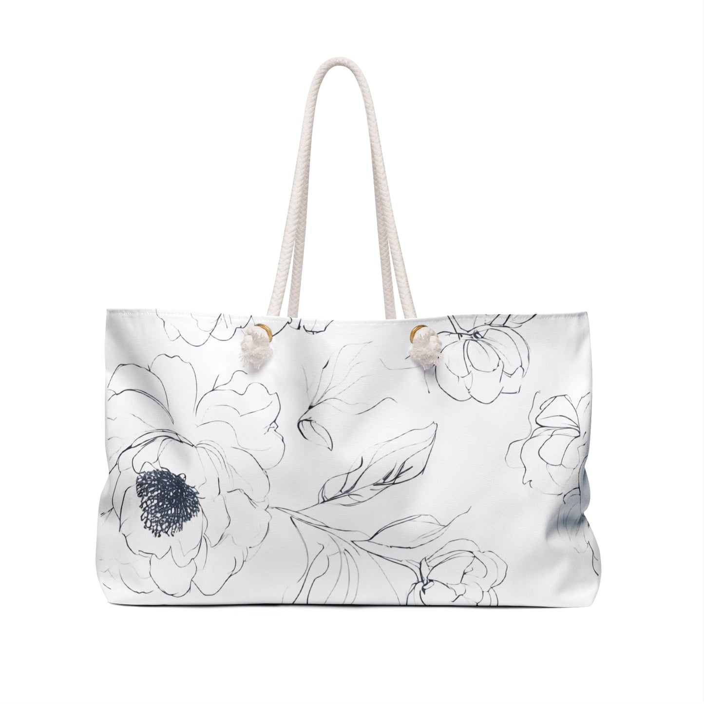 Floral Weekender Bag, Travel Tote, Beach Bag, Gift for Her, Weekend Getaway