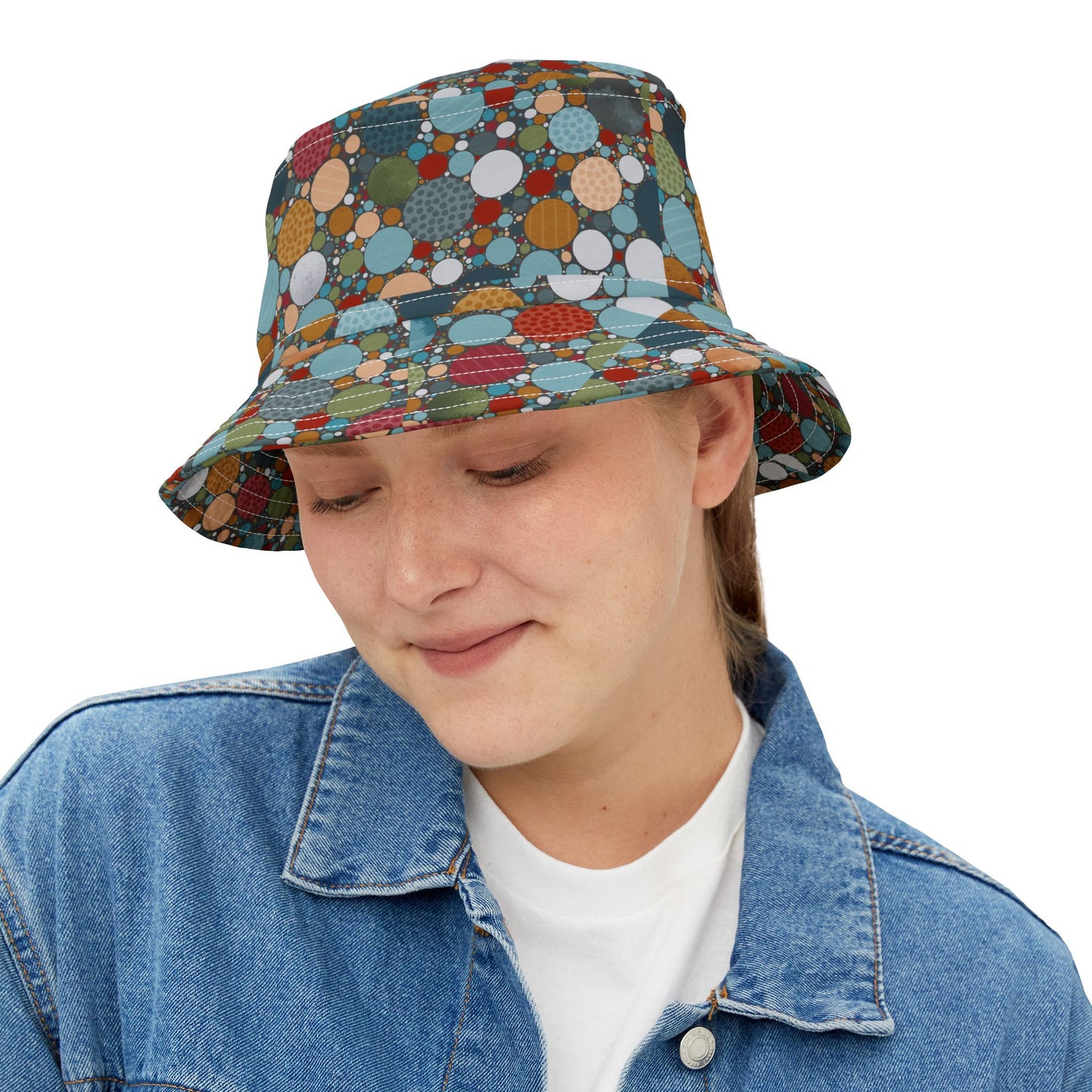 Colorful Polka Dot Bucket Hat, Summer Fashion, Festival Accessory, Beach Hat, Unisex Gift, Vacation Essential