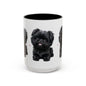 Cute Pug Accent Coffee Mug, Pet Lover Gift, Coffee Cup, Dog Mom Mug, Black Dog Ceramic Mug