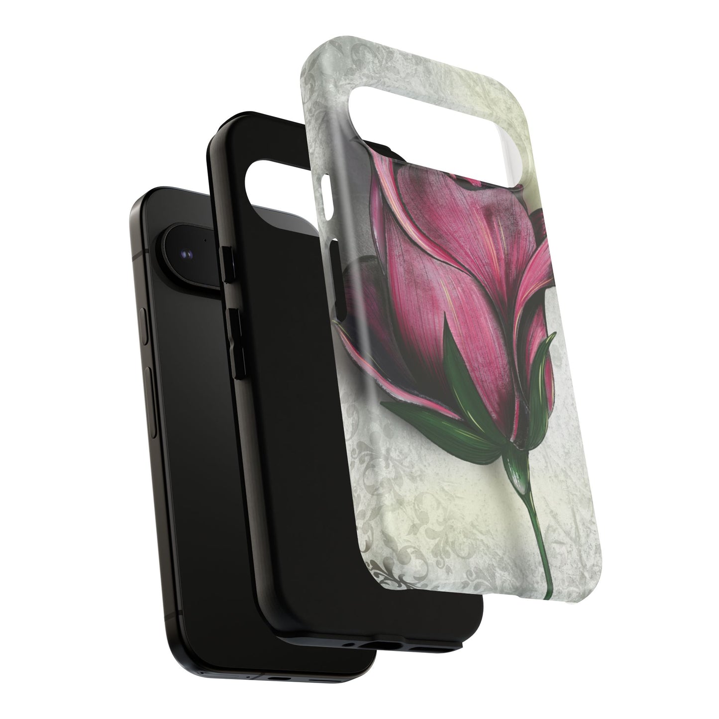 Rose Phone Case – Tough Cases, Floral Phone Cover, Gift for Her, Minimalist Design, Nature Lover's Accessory, Birthday Gift Idea