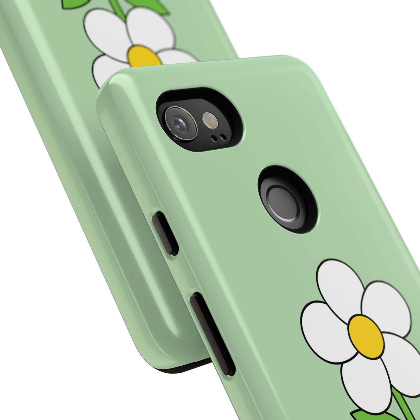 Floral Phone Case - Tough Cases for Nature Lovers, Cute Green Flower Design, iPhone Cover, Gift for Her, Spring Accessories