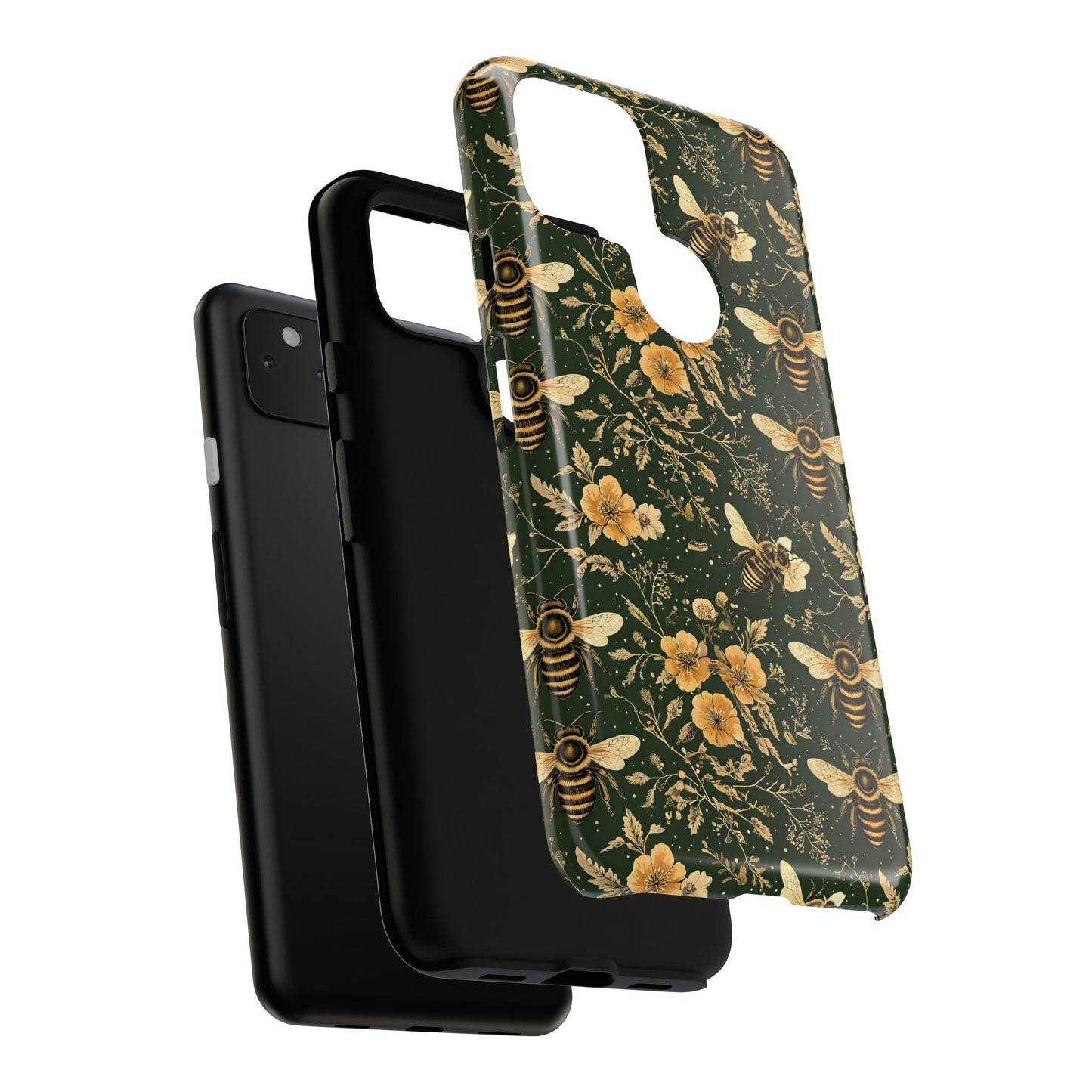 Nature-Inspired Phone Case, Tough Cases for Nature Lovers, Floral Bee Design, Eco-Friendly Gift, Summer Vibes, Trendy Phone Accessory,