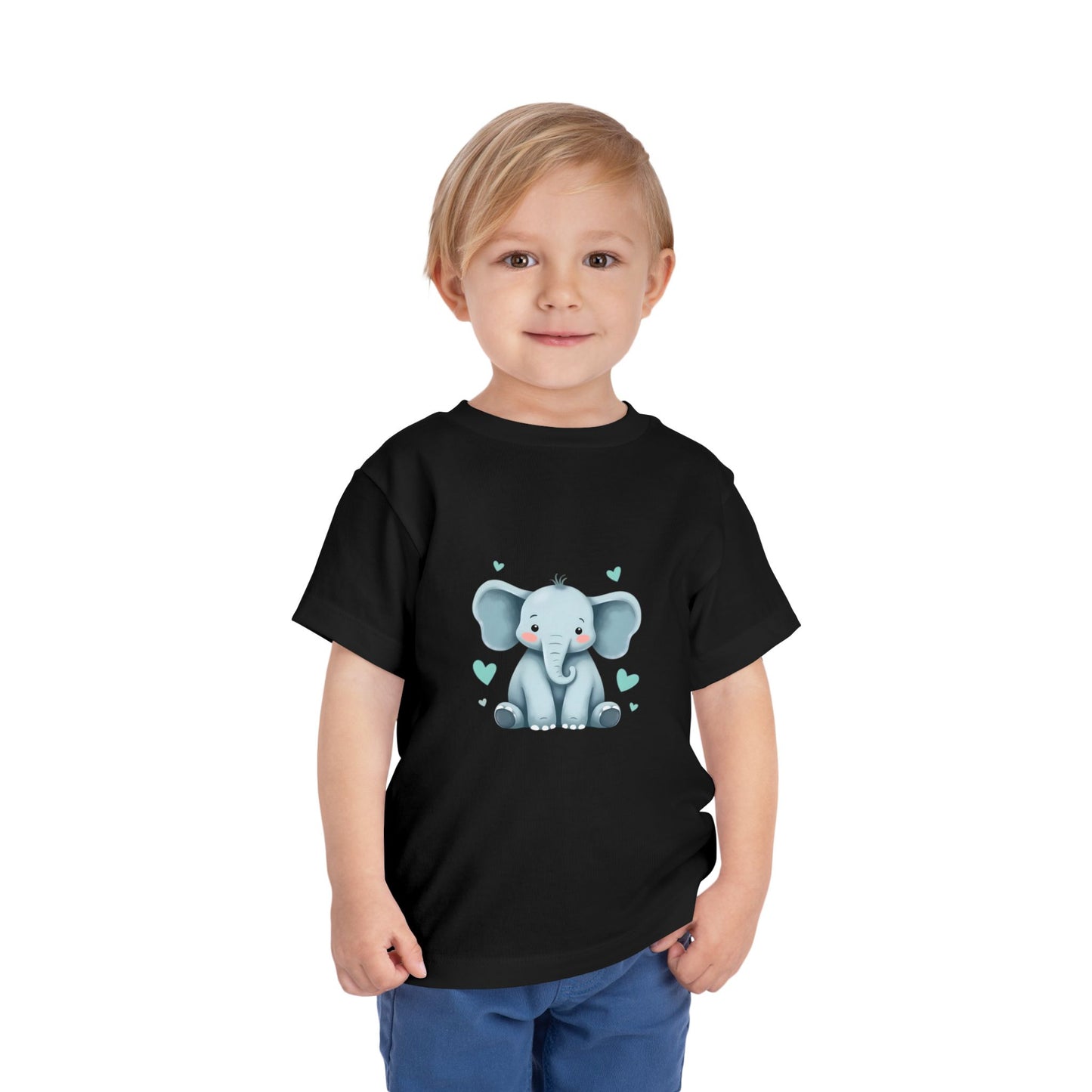 Adorable Elephant Toddler Tee, Kids Short Sleeve Shirt, Cute Baby Clothes, Elephant Lover Gift, Birthday Outfit