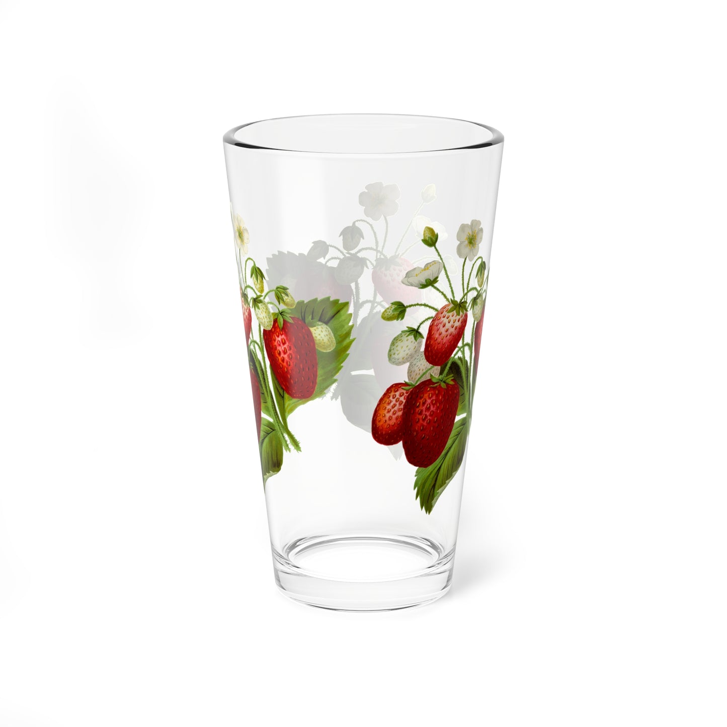 Strawberry Mixing Glass, 16oz | Farmhouse Kitchen Decor, Summer Entertaining, Fruit Lover Gift, Retro Drinkware, Gardening Gift