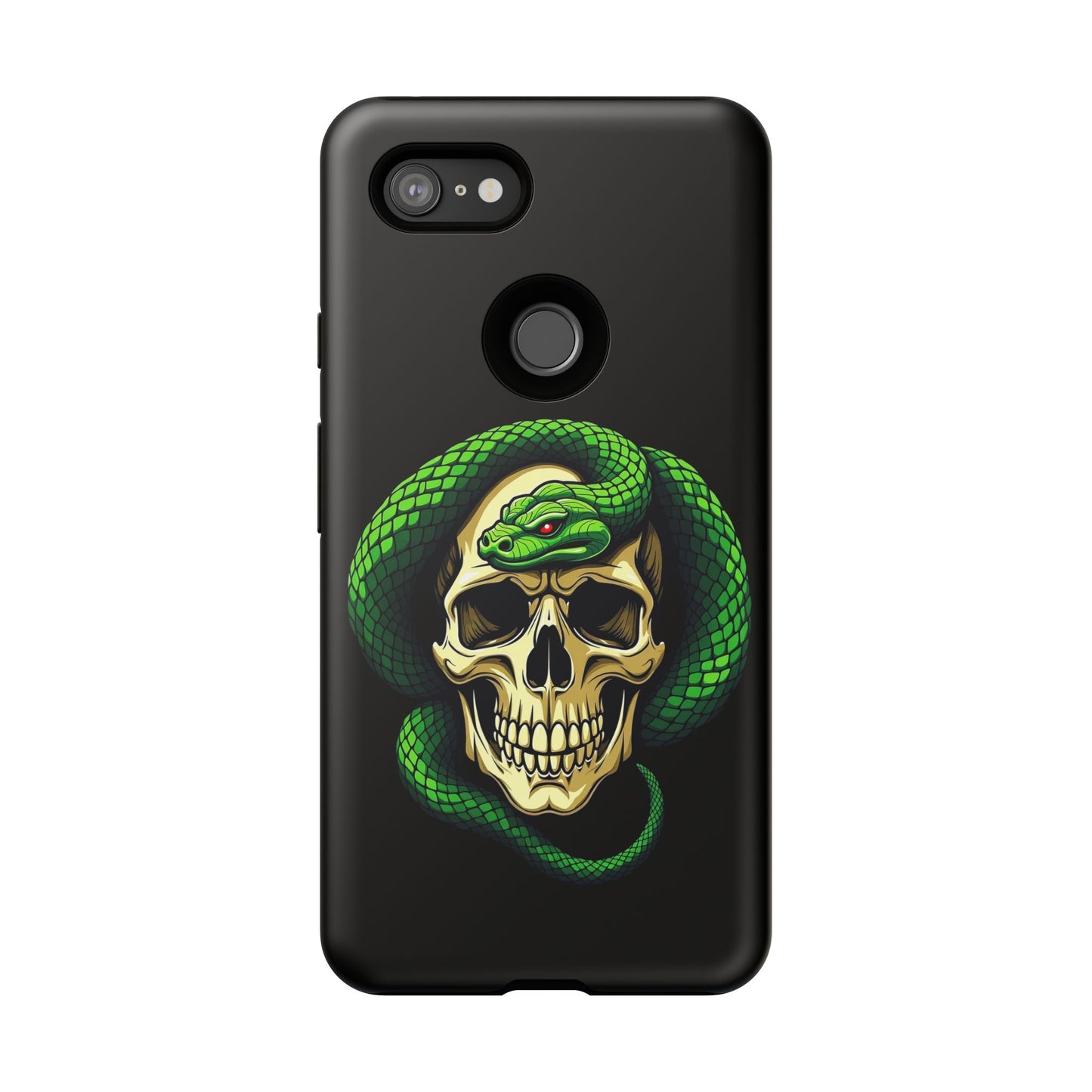 Skull & Snake Phone Case | Tough Cases, Protective Cover, Edgy Phone Accessories, Gothic Gift, Halloween Decor