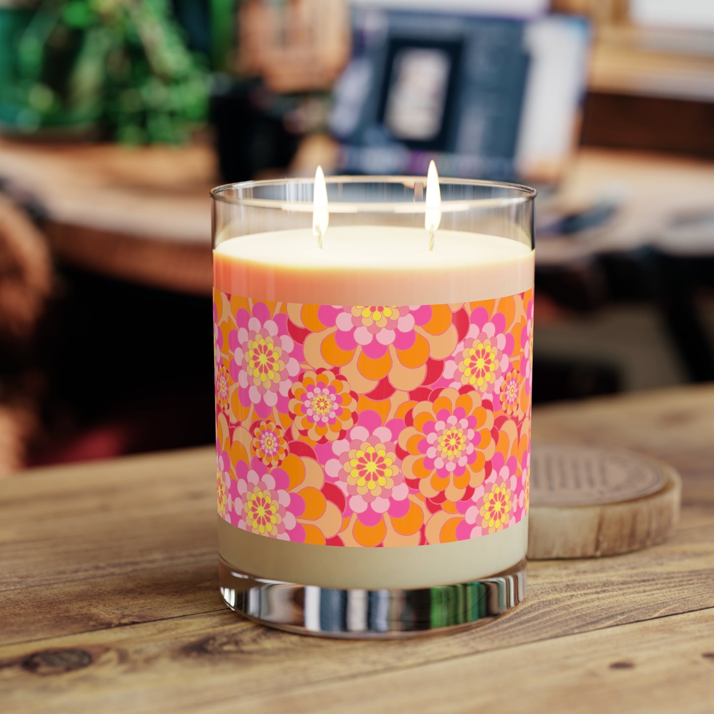 Vibrant Floral Scented Candle - Decorative Home Accent, Gift for Her, Relaxation Candle, Unique Wedding Favors, Aromatherapy Decor