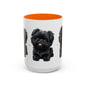 Cute Pug Accent Coffee Mug, Pet Lover Gift, Coffee Cup, Dog Mom Mug, Black Dog Ceramic Mug