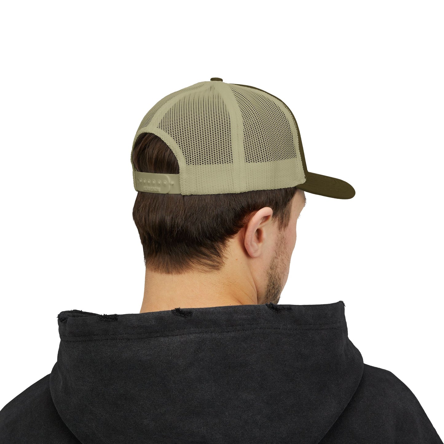Don’t Look Back Snapback Trucker Cap — Retro Rainbow Embroidered Hat