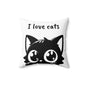 Cat Lover's Spun Polyester Pillow, Cute Cat Decor, Cat Themed Gift, Accent Pillow for Pet Lovers, Home Decor for Cat Owners, Feline [...]