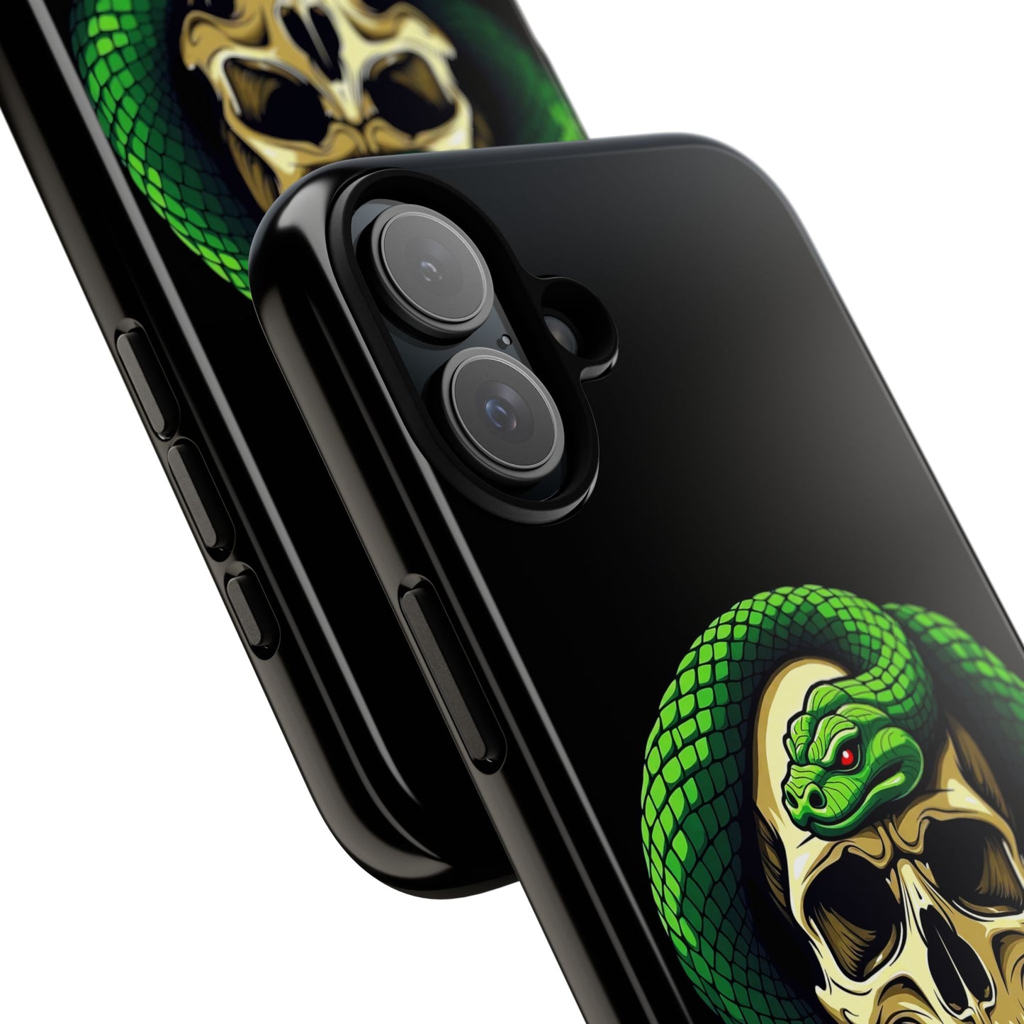 Skull & Snake Phone Case | Tough Cases, Protective Cover, Edgy Phone Accessories, Gothic Gift, Halloween Decor