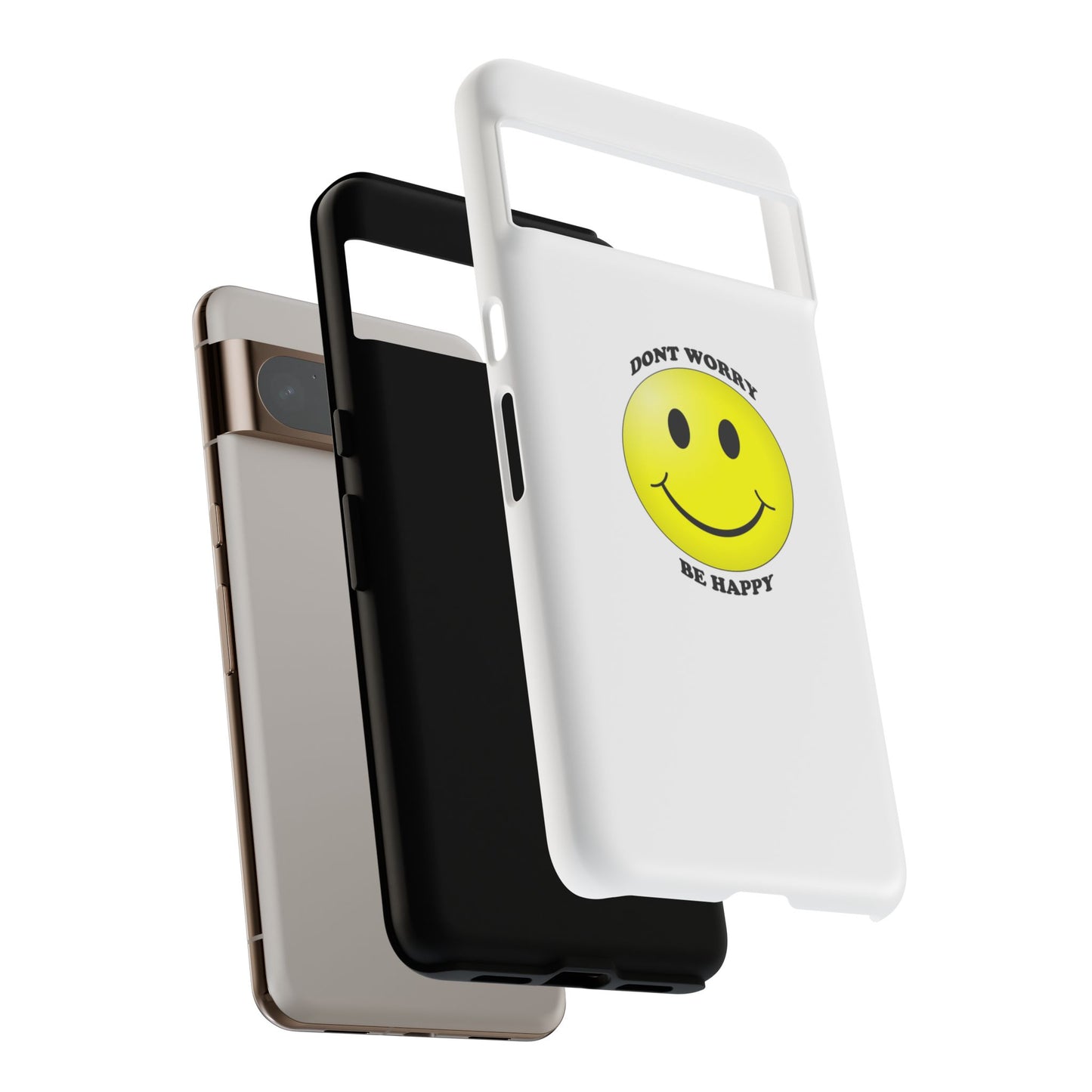Happy Face Phone Case, Tough Cases, Don’t Worry, Be Happy, Cute Gift for Friends, Positive Vibes, Fun Mobile Accessories