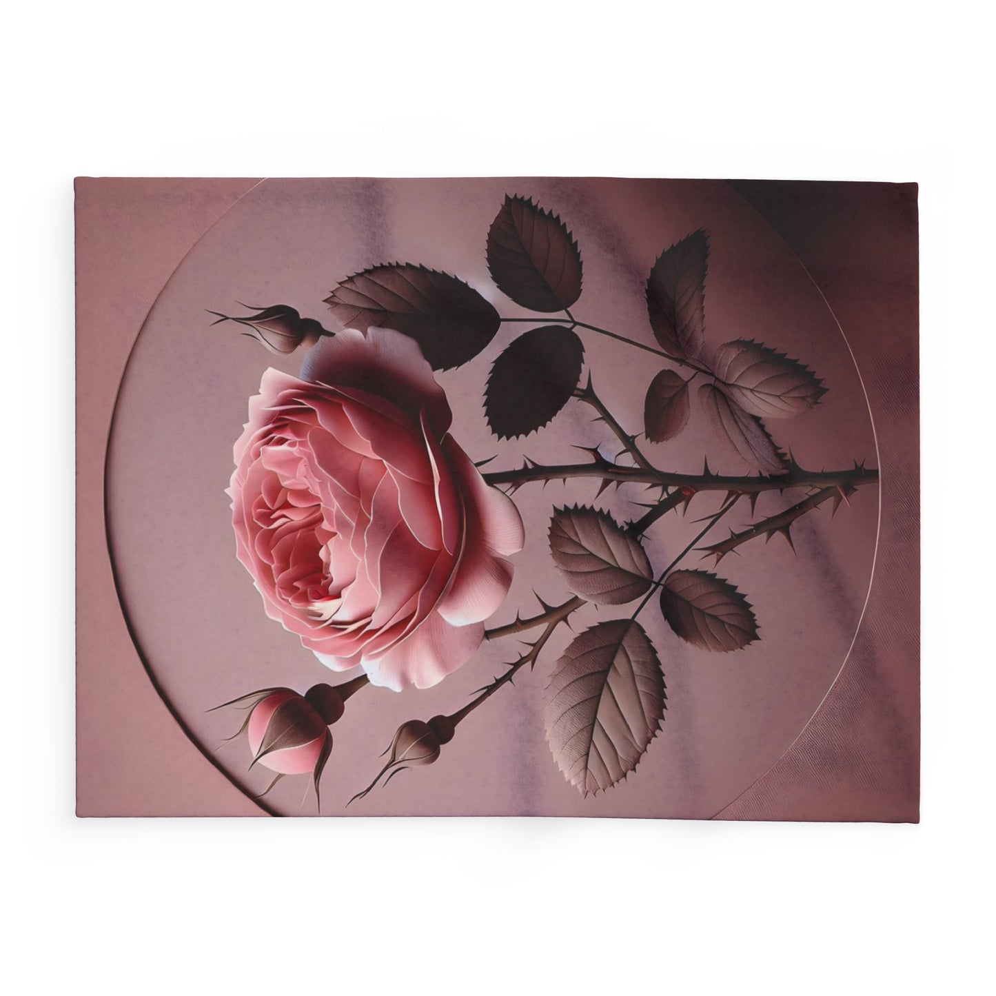 Elegant Rose Arctic Fleece Blanket - Cozy Home Decor, Floral Throw Blanket, Birthday Gift, Wedding Present, Living Room Accent